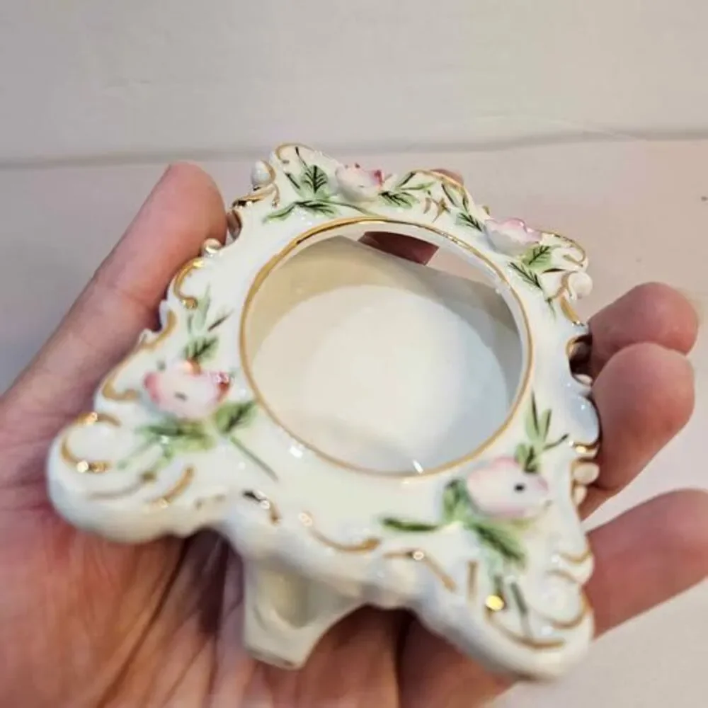 Vintage Ornate Ceramic Floral Picture Frame